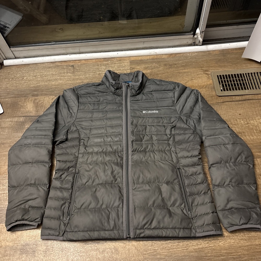 Columbia 650 Duck Down Women's XL Gray Long Sleeve Insulated Puffer Jacket